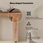 Whisen Minimalist Farmhouse Mango Wood Console Table & Entryway Side Table with Thickened Tabletop