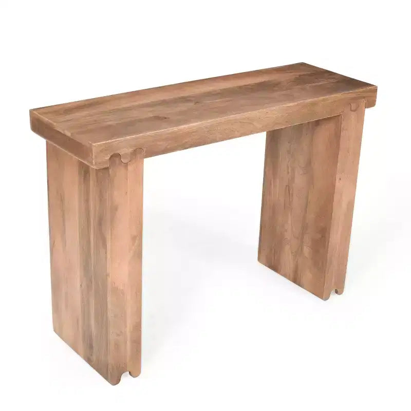 Whisen Minimalist Farmhouse Mango Wood Console Table & Entryway Side Table with Thickened Tabletop