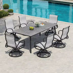 Crestlive Products Aluminum Patio Outdoor Dining Chair With Sunbrella (Set of 2)