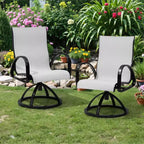 Crestlive Products Aluminum Patio Outdoor Dining Chair With Sunbrella (Set of 2)