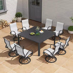 Crestlive Products Aluminum Patio Outdoor Dining Chair With Sunbrella (Set of 2)
