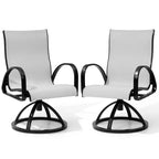 Crestlive Products Aluminum Patio Outdoor Dining Chair With Sunbrella (Set of 2)