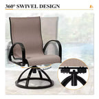 Crestlive Products Aluminum Patio Outdoor Dining Chair With Sunbrella (Set of 2)