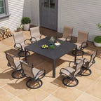 Crestlive Products Aluminum Patio Outdoor Dining Chair With Sunbrella (Set of 2)