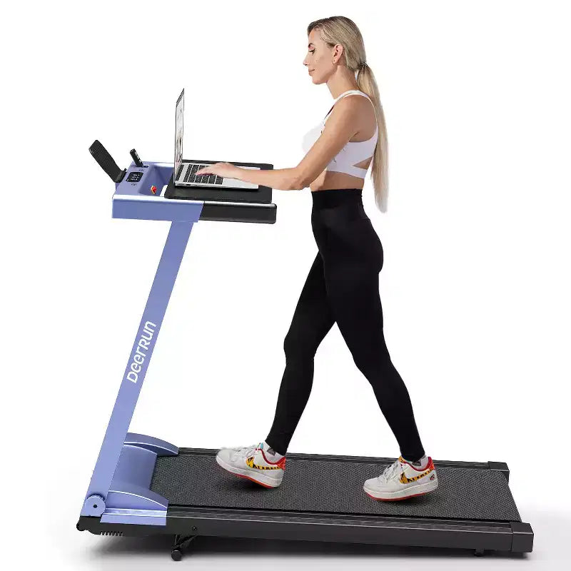 DeerRun A1 6% Incline Walking & Running Treadmill with Handrails, 0.67.5 MPH, 300 lb Capacity for Home Fitness