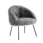 Inspired Home Ana Lux Fur Accent Chair