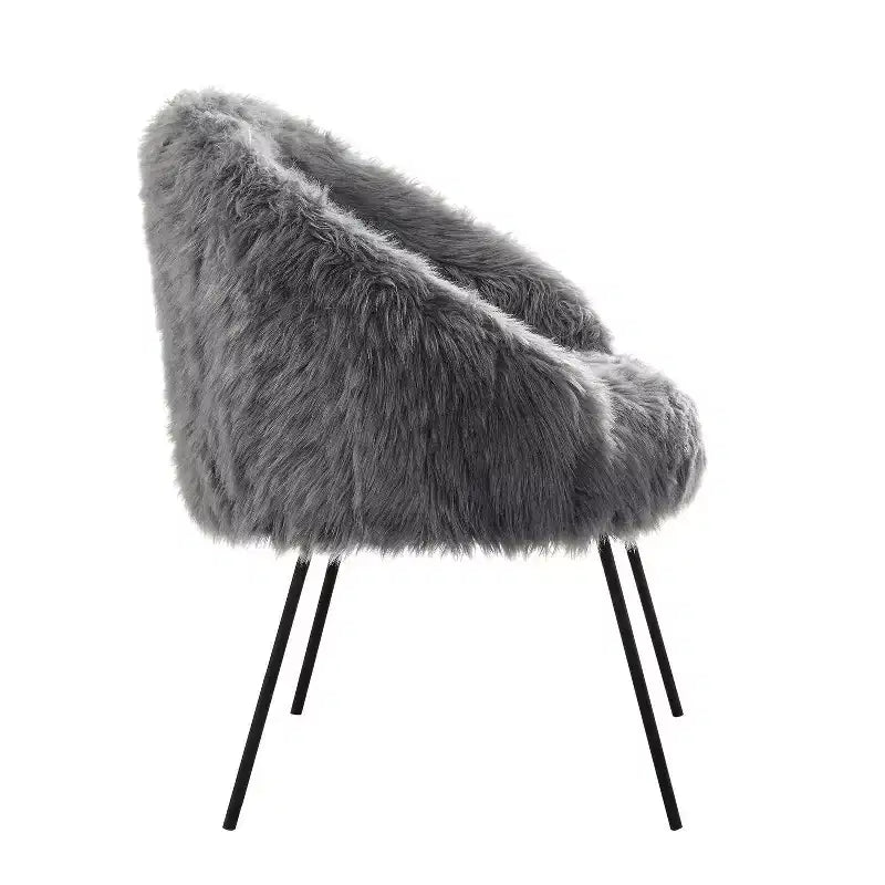 Inspired Home Ana Lux Fur Accent Chair