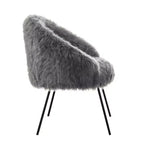 Inspired Home Ana Lux Fur Accent Chair