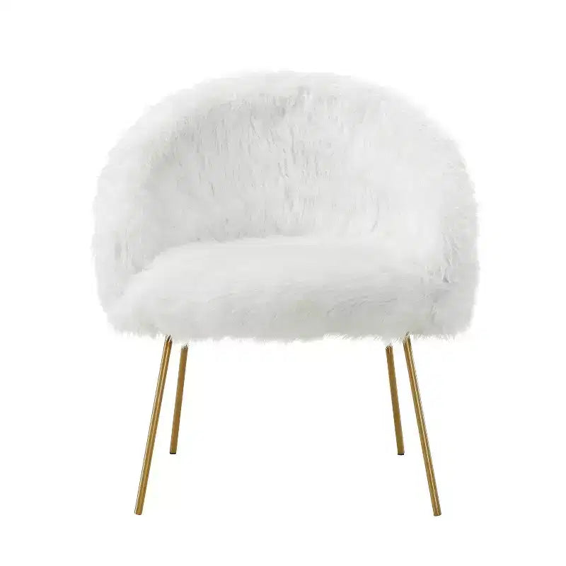 Inspired Home Ana Lux Fur Accent Chair