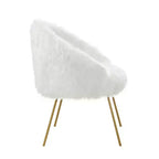 Inspired Home Ana Lux Fur Accent Chair