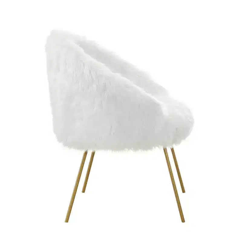 Inspired Home Ana Lux Fur Accent Chair