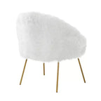 Inspired Home Ana Lux Fur Accent Chair