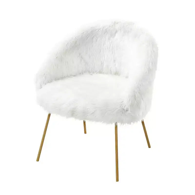 Inspired Home Ana Lux Fur Accent Chair