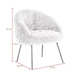 Inspired Home Ana Lux Fur Accent Chair