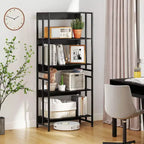 Costway 1/2 PCS 5 Tier Bookshelf 62 Tall Bookcase with Tiltable Shelves Display Storage Rack