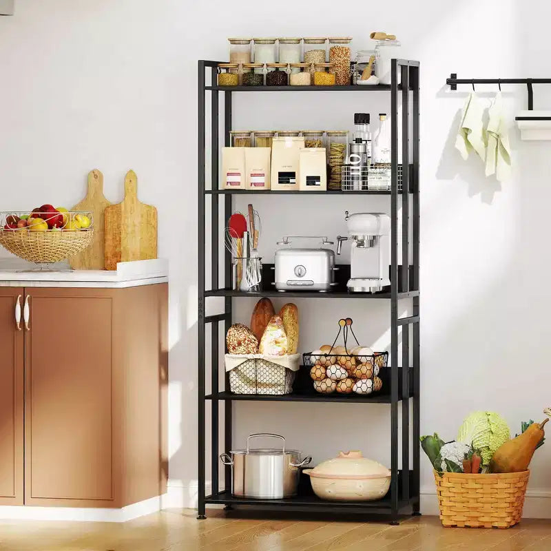 Costway 1/2 PCS 5 Tier Bookshelf 62 Tall Bookcase with Tiltable Shelves Display Storage Rack