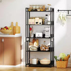 Costway 1/2 PCS 5 Tier Bookshelf 62 Tall Bookcase with Tiltable Shelves Display Storage Rack