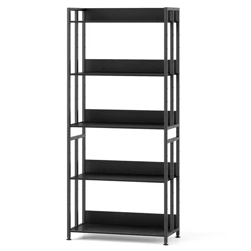 Costway 1/2 PCS 5 Tier Bookshelf 62 Tall Bookcase with Tiltable Shelves Display Storage Rack