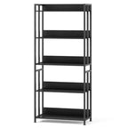 Costway 1/2 PCS 5 Tier Bookshelf 62 Tall Bookcase with Tiltable Shelves Display Storage Rack