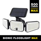 Bell and Howell Solar Lights Bionic Solar Outdoor Light, Motion Sensor Waterproof LED Floodlight