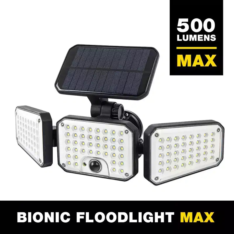 Bell and Howell Solar Lights Bionic Solar Outdoor Light, Motion Sensor Waterproof LED Floodlight