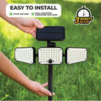 Bell and Howell Solar Lights Bionic Solar Outdoor Light, Motion Sensor Waterproof LED Floodlight