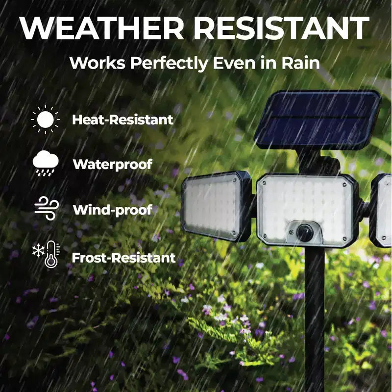Bell and Howell Solar Lights Bionic Solar Outdoor Light, Motion Sensor Waterproof LED Floodlight