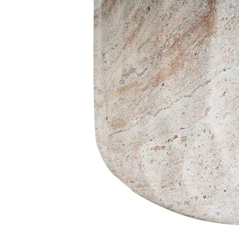 Christopher Knight Home Gillian Outdoor Cylinder Shape Travertine Lightweight Concrete Side Table
