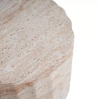 Christopher Knight Home Gillian Outdoor Cylinder Shape Travertine Lightweight Concrete Side Table