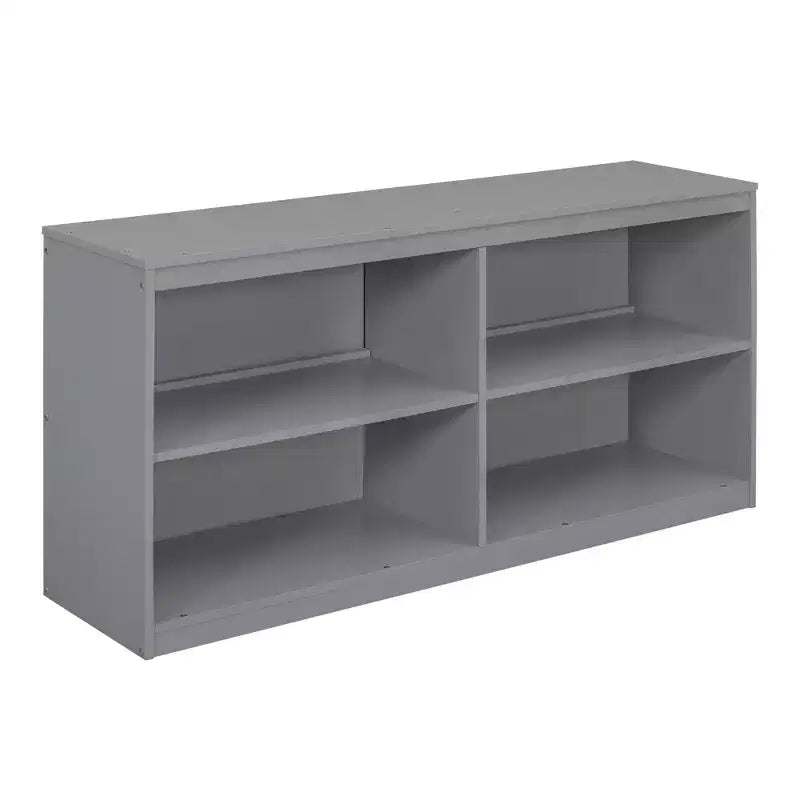 Twin/Full Size Loft Bed with Retractable Writing Desk and 4 Drawers, Wooden Low Loft Bed Frame with Shelves - ModernLuxe