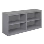 Twin/Full Size Loft Bed with Retractable Writing Desk and 4 Drawers, Wooden Low Loft Bed Frame with Shelves - ModernLuxe