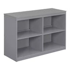 Twin/Full Size Loft Bed with Retractable Writing Desk and 4 Drawers, Wooden Low Loft Bed Frame with Shelves - ModernLuxe