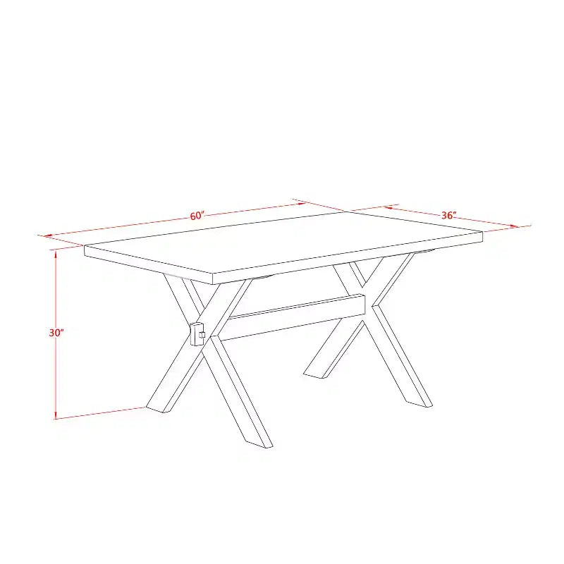 HomeStock X-Style 36X60 in Dining Table
