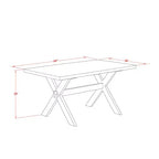 HomeStock X-Style 36X60 in Dining Table
