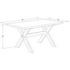 HomeStock X-Style 36X60 in Dining Table