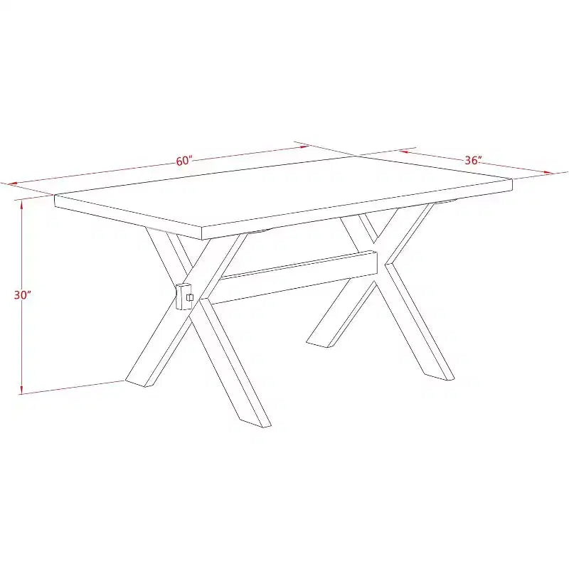 HomeStock X-Style 36X60 in Dining Table