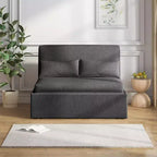 Mjkone Twin Size Sofa Bed, 2 in 1 Convertible Linen Loveseat Sleeper Sofa Couch with Cushions
