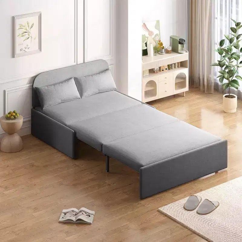 Mjkone Twin Size Sofa Bed, 2 in 1 Convertible Linen Loveseat Sleeper Sofa Couch with Cushions