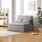 Mjkone Twin Size Sofa Bed, 2 in 1 Convertible Linen Loveseat Sleeper Sofa Couch with Cushions