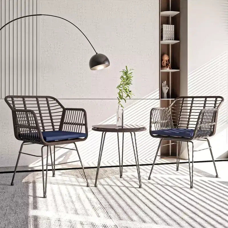 UPTIOT 3 Piece Wicker/rattan Seating Group With Cushions