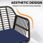 UPTIOT 3 Piece Wicker/rattan Seating Group With Cushions