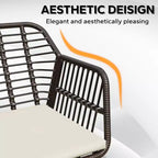 UPTIOT 3 Piece Wicker/rattan Seating Group With Cushions