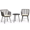 UPTIOT 3 Piece Wicker/rattan Seating Group With Cushions