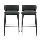 Christopher Knight Home Carolyn Industrial Metal and Leathaire Barstool (Set of 2)