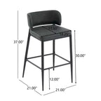 Christopher Knight Home Carolyn Industrial Metal and Leathaire Barstool (Set of 2)