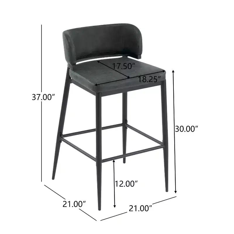 Christopher Knight Home Carolyn Industrial Metal and Leathaire Barstool (Set of 2)