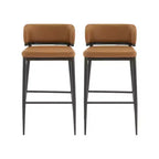 Christopher Knight Home Carolyn Industrial Metal and Leathaire Barstool (Set of 2)