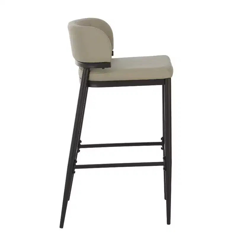 Christopher Knight Home Carolyn Industrial Metal and Leathaire Barstool (Set of 2)