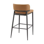 Christopher Knight Home Carolyn Industrial Metal and Leathaire Barstool (Set of 2)