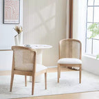 Christopher Knight Home Whim Rubber Wood Dining Chair with Rattan Back